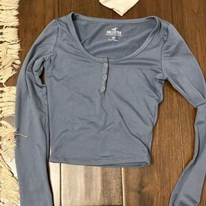Hollister blue seamless long sleeve